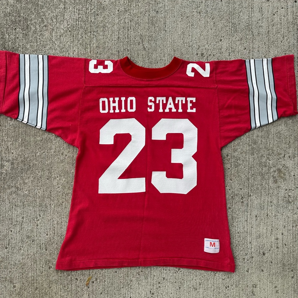 Vintage 60s 70s Champion Ohio State 23 T Shirt Jersey Men’s Size Medium, USA